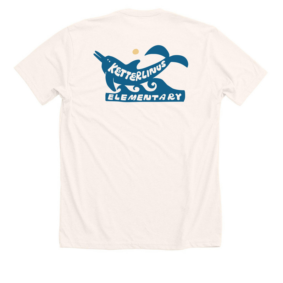 KES Adult Spirit Shirt, a Heather Natural Premium Unisex Tee (back-view)