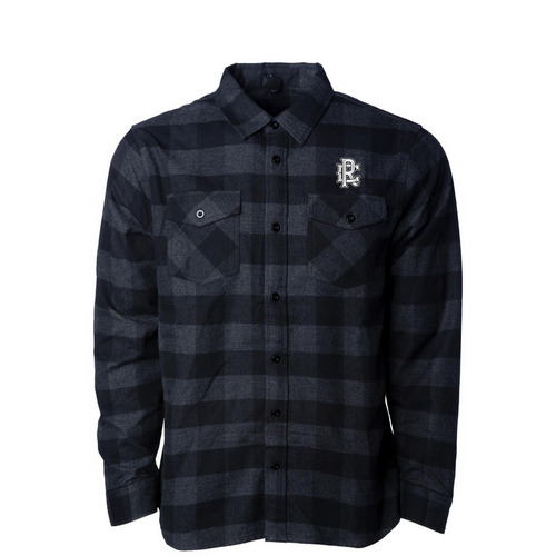 Rock Creek Flannel, a Charcoal Heather/ Black Unisex Flannel Shirt
