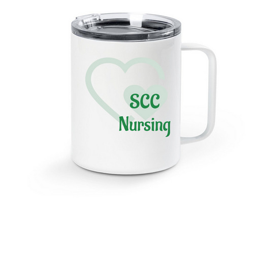 SCC Nursing Mug, a White Stainless Steel Travel Mug
