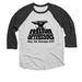 Pressure the Oppressors, a Black and Heather White 3/4 Sleeve Baseball Tee