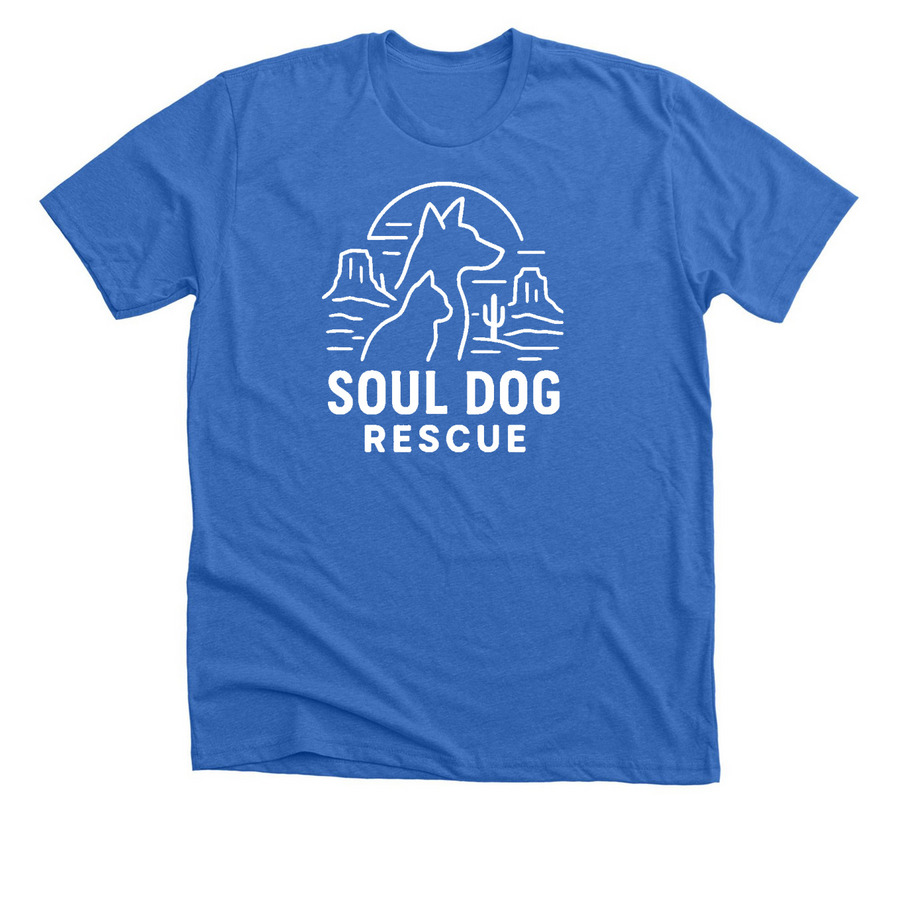 Soul Dog Rescue, a Heather True Royal Premium Unisex Tee
