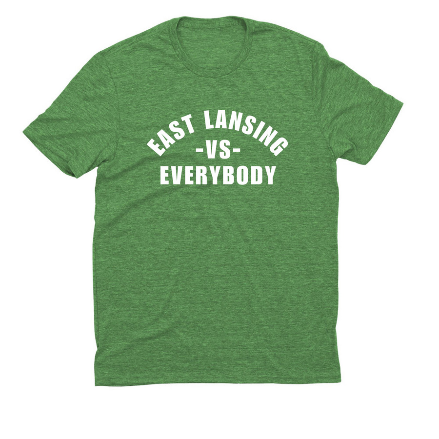 East Lansing vs Everybody, a Enviro Green Allmade Eco Triblend Unisex Tee