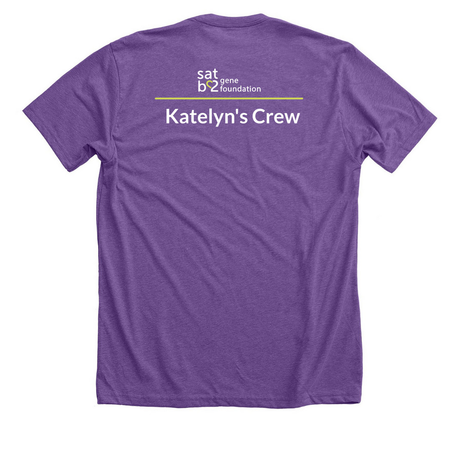 Katelyn's Crew, a Heather Team Purple Premium Unisex Tee (back-view)
