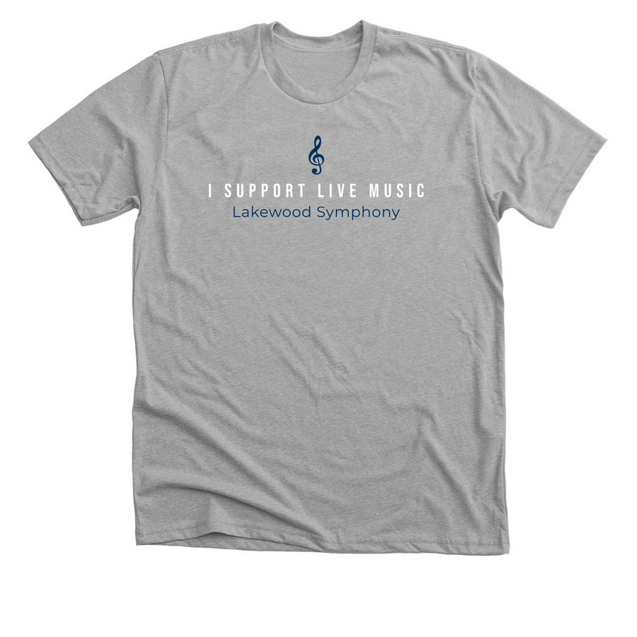 Support Live Music, a Athletic Heather Premium Unisex Tee