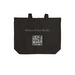 Plus One Logo Tote, a Deep Black Cotton Canvas Tote Bag (back-view)