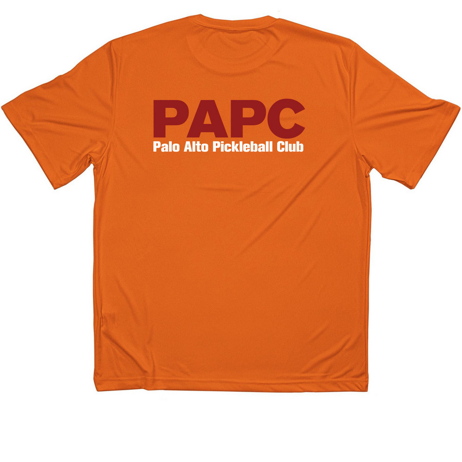 Performance Tees, a Deep Orange Classic Performance Tee (back-view)