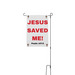 Witness about Jesus Christ, a White 12" x 18" Yard Flag with Stake