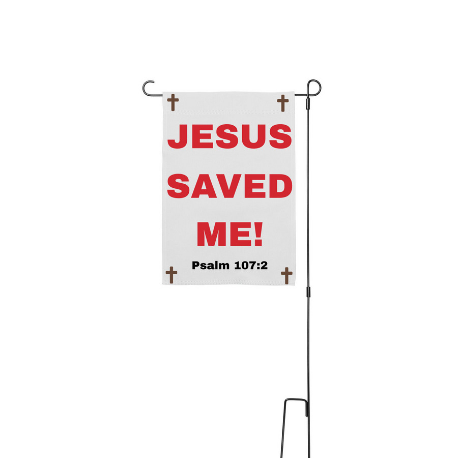 Witness about Jesus Christ, a White 12" x 18" Yard Flag with Stake