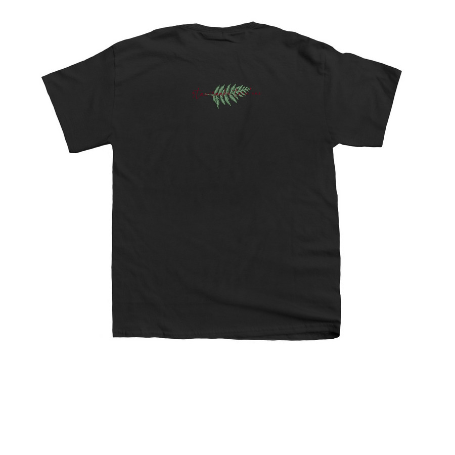 Sahnish, a Black Youth Unisex Tee (back-view)