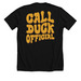 CallDuckOfficial, a Solid Black Blend Premium Unisex Tee (back-view)