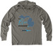 True Blue Michiganders- long sleeved, a Driftwood Grey Allmade Organic Cotton Mineral Dye Hoodie Tee