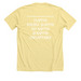 1-800-ARE-YOU-FLAPPIN, a Heather Yellow Gold Premium Unisex Tee (back-view)