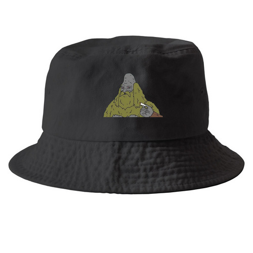 Donney the Dealer, a Black Printed Bucket Hat