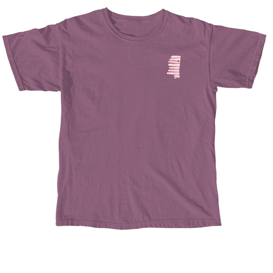 Warren "Starkville, MS" Art Fill Wear, a Berry Comfort Colors Unisex Tee