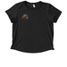 Logo - Front & Back, a Space Black Allmade Eco Triblend Women?s Scoop Neck Tee
