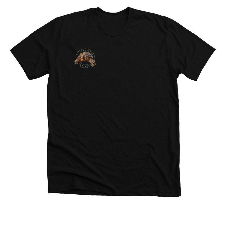 Logo - Front & Back, a Solid Black Blend Premium Unisex Tee