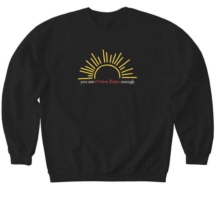 Sunrise Crewneck - Dark Colors, a Black Softstyle Crewneck Sweatshirt