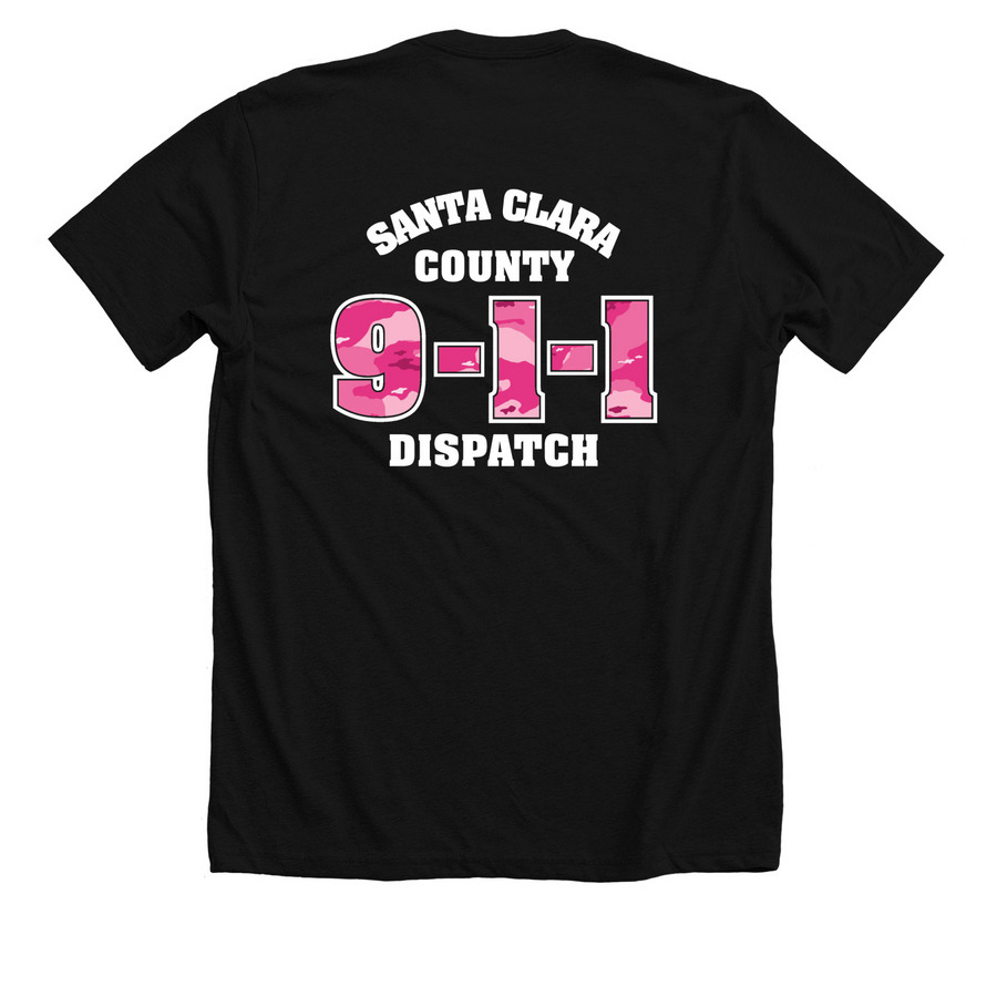 County Comm Breast Cancer Awareness Clothing, a Solid Black Blend Premium Unisex Tee (back-view)