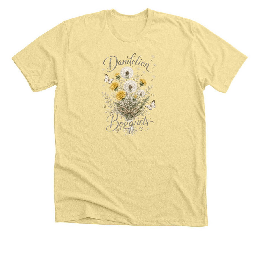 Dandelion Bouquets&nbsp;, a Heather French Vanilla Premium Unisex Tee