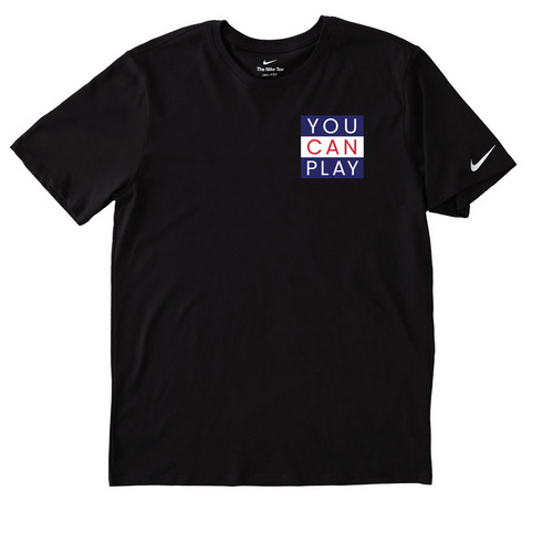 You Can Play Athleticwear, a Black Nike Dri-FIT Jersey Blend Performance Tee