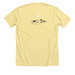 SpaceDog Cru, a Heather Yellow Gold Premium Unisex Tee (back-view)