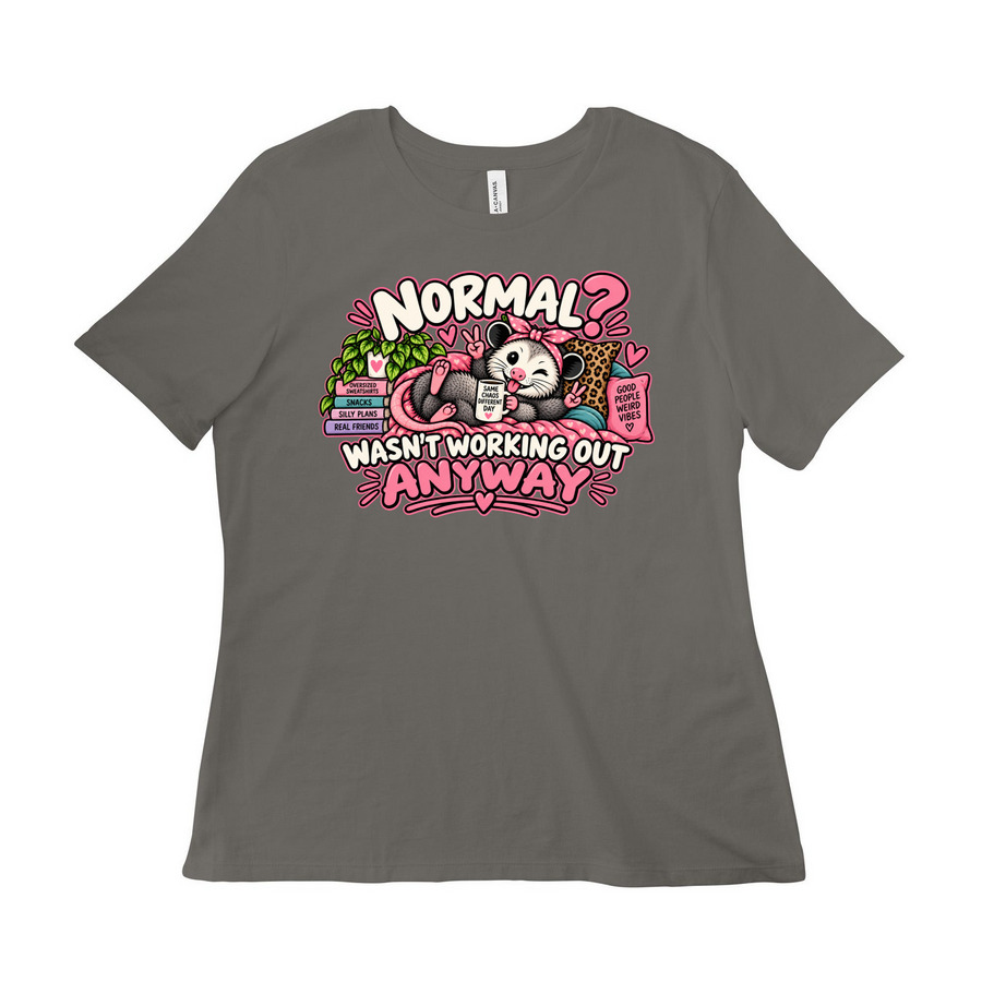 NORMAL?, a Asphalt Women?s Relaxed Cotton Tee