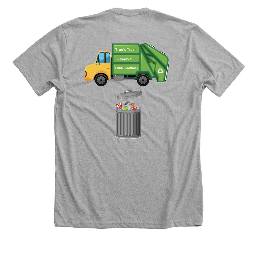 True?s Trash, a Athletic Heather Premium Unisex Tee (back-view)