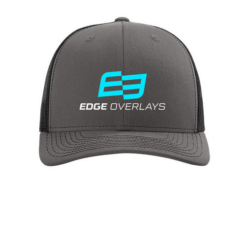 Hats, a Charcoal/ Black Printed Snapback Trucker Cap