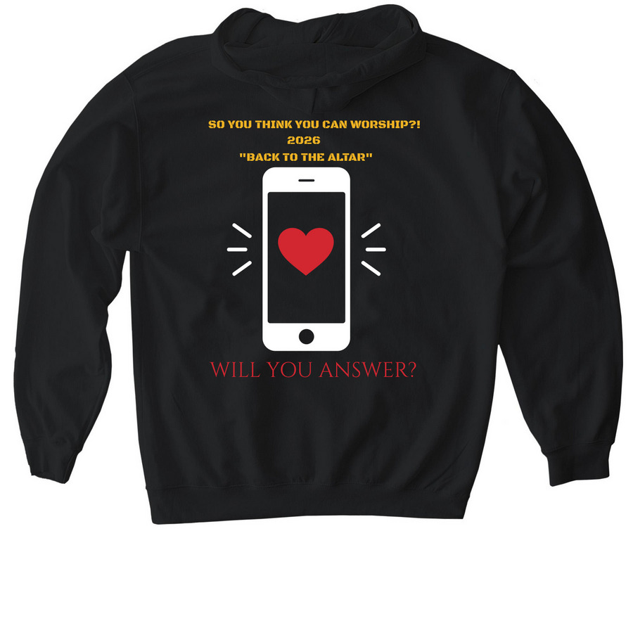 SO YOU THINK YOU CAN WORSHIP?? CONFERENCE, a Black Gildan Softstyle Pullover Hoodie (back-view)