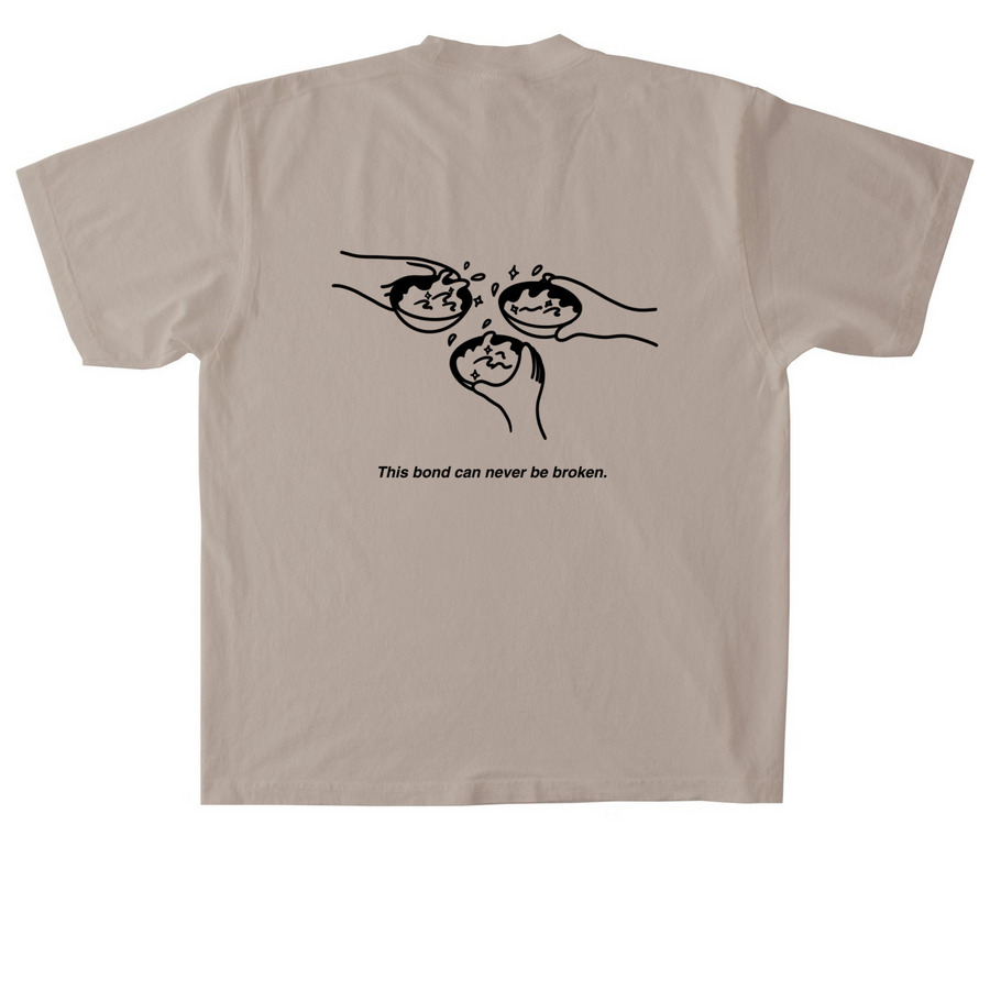 thank you for loving me tee, a Oatmeal Heavyweight Garment Dye Tee (back-view)