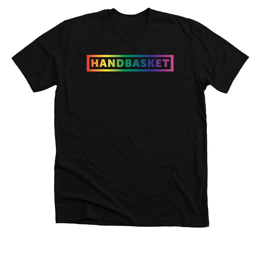 Handbasket Pride Logo, a Solid Black Blend Premium Unisex Tee