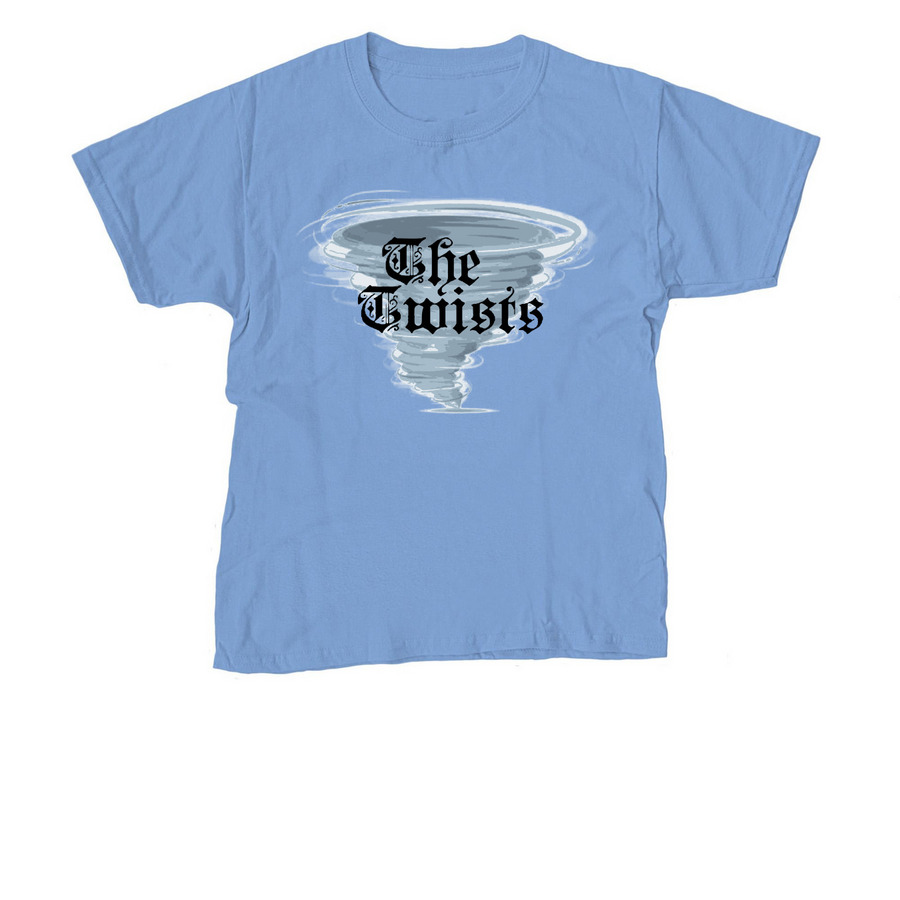 The Twists shirt, a Carolina Blue Youth Unisex Tee