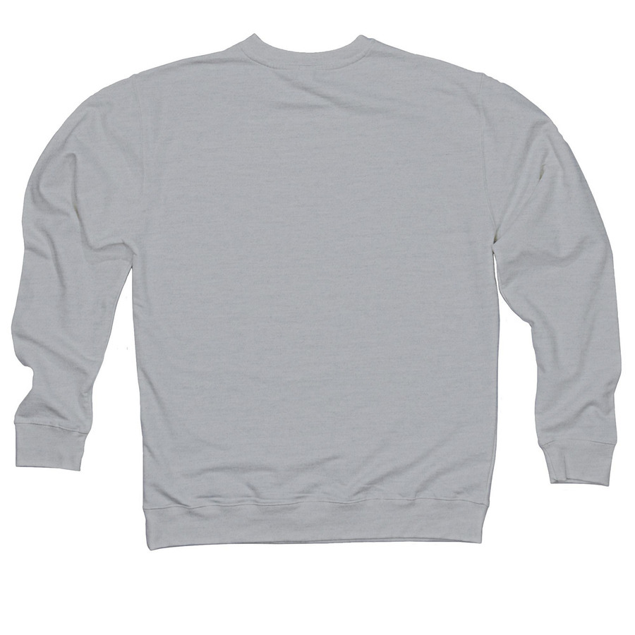 Walden's Puddle Logo, a Grey Heather Midweight Crewneck Sweatshirt (back-view)