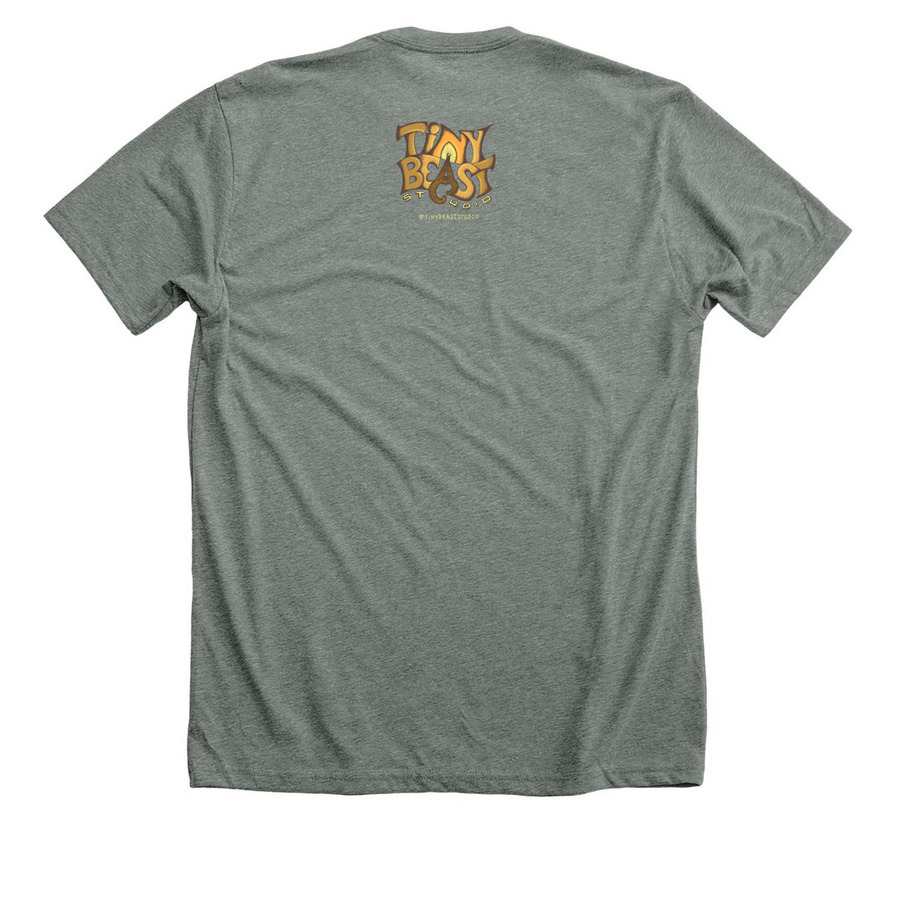 It's Yakoon!, a Deep Heather Premium Unisex Tee (back-view)