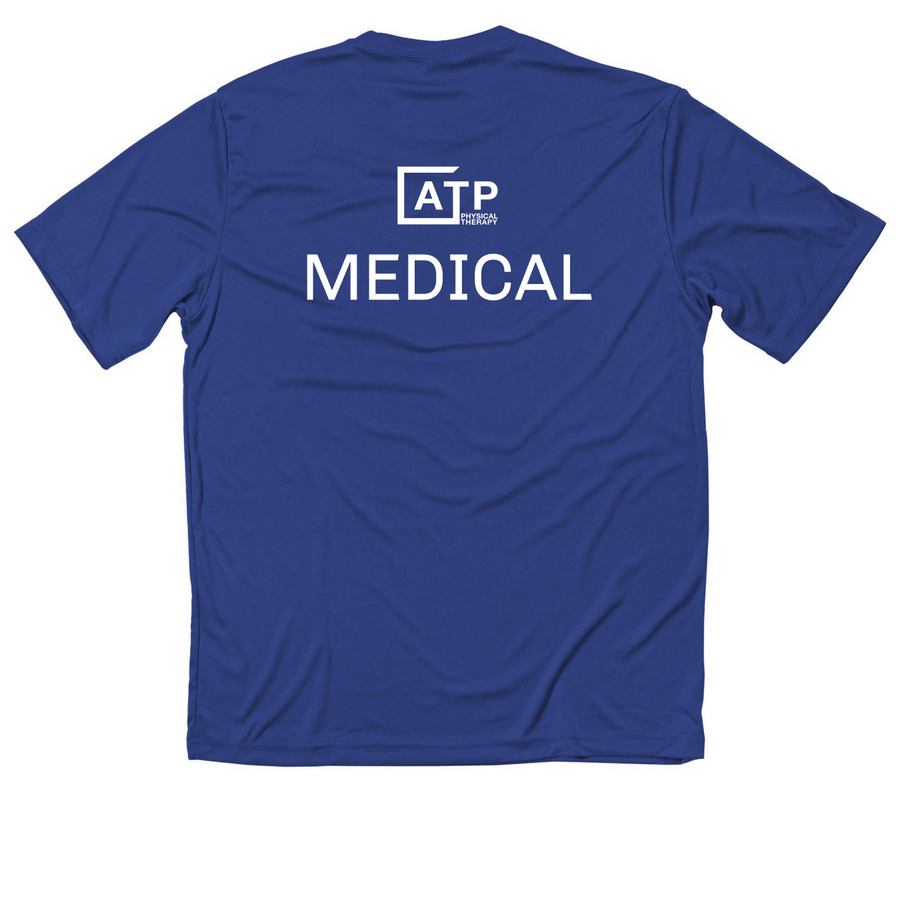 ATP Physical Therapy, a True Royal Classic Performance Tee (back-view)