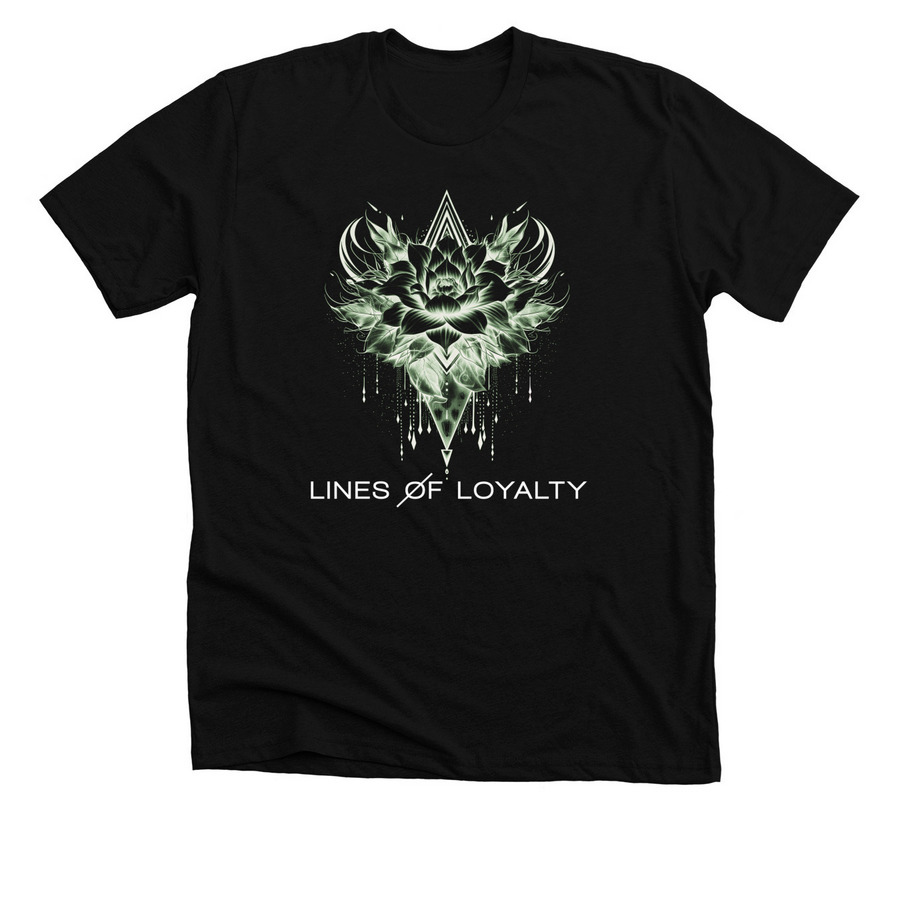 Green Flower&nbsp;, a Solid Black Blend Premium Unisex Tee