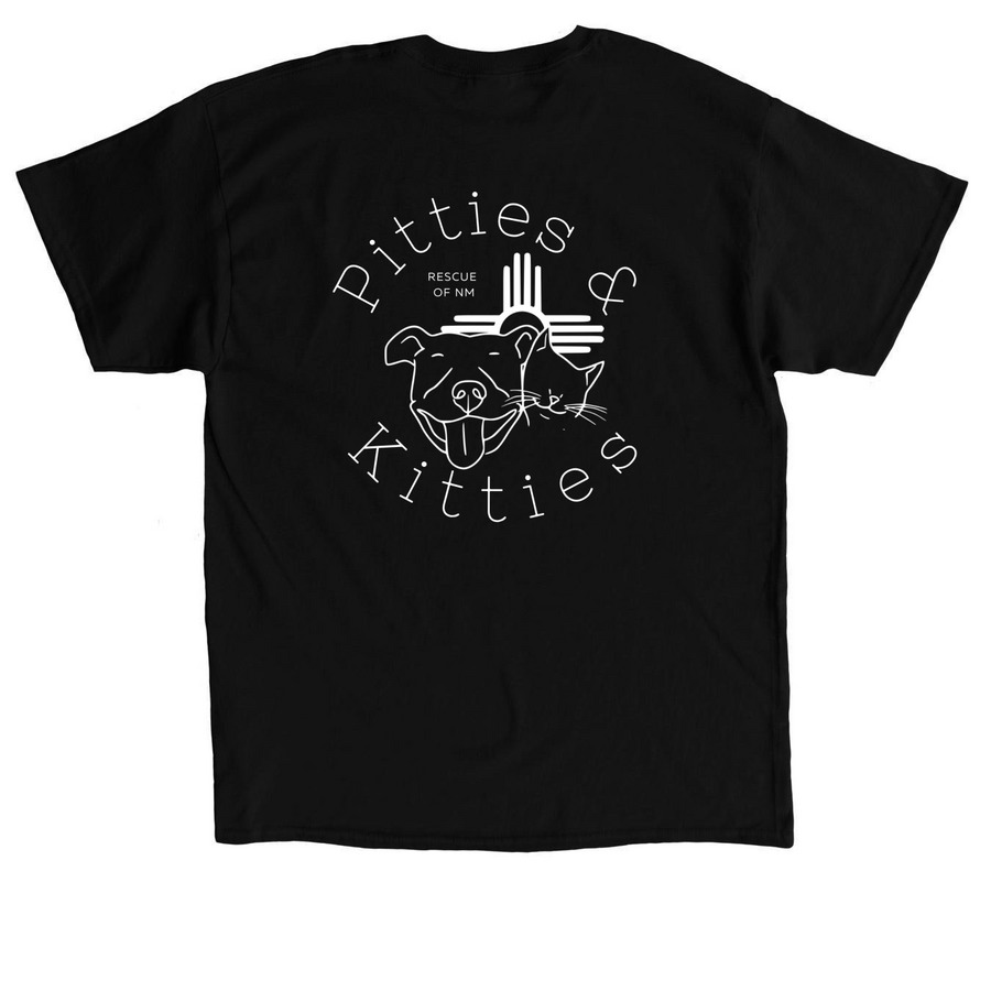 Pitties and Kitties Merch, a Black Classic Unisex Tee (back-view)