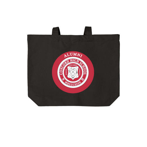 CHS ALUMNI tote, a Deep Black Cotton Canvas Tote Bag