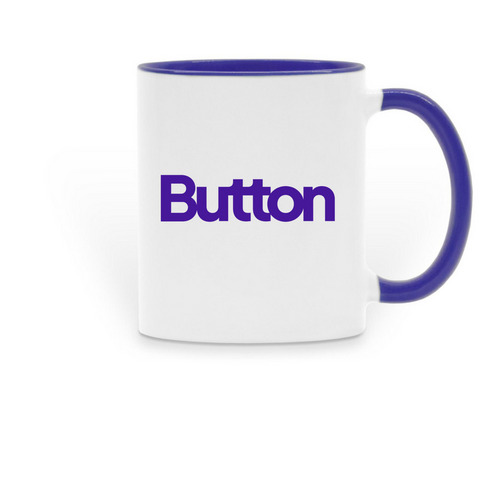 Button mug, a Dark Blue Two-Tone Ceramic Mug