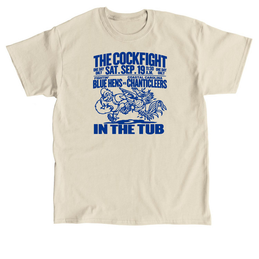 The Cockfight in the Tub T Shirt, a Sand Classic Unisex Tee