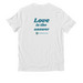 Love Is the Answer, a Bright White Allmade Organic Cotton Unisex Tee (back-view)