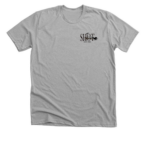 Black and White Vintage Logo, a Athletic Heather Premium Unisex Tee