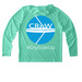 UVRF CReW - Performance & UV, a Bright Seafoam UV Performance Long Sleeve Hoodie (back-view)