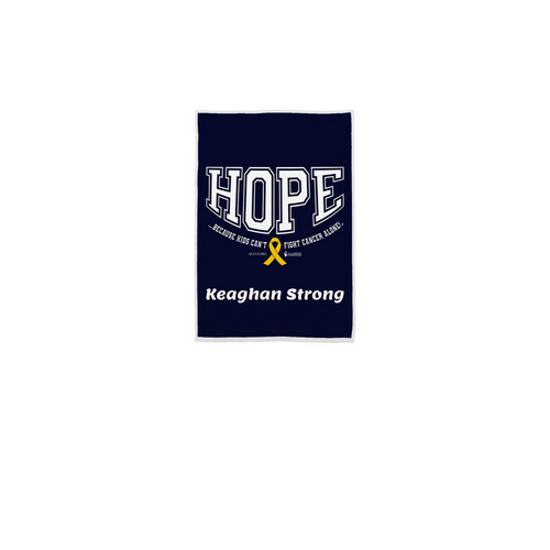 2026 Childhood Cancer Flag, a White 12" x 18" Yard Flag