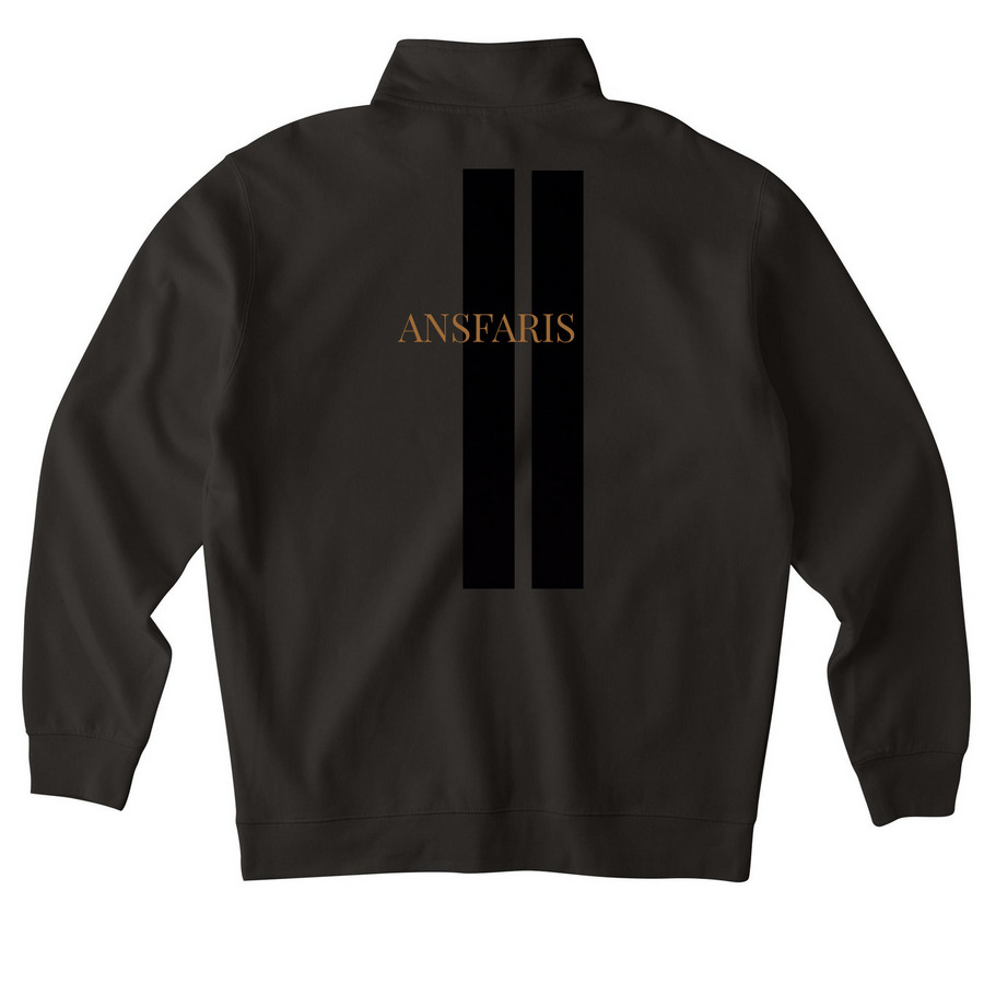 Chicken&nbsp;, a Black Midweight Quarter Zip Pullover (back-view)