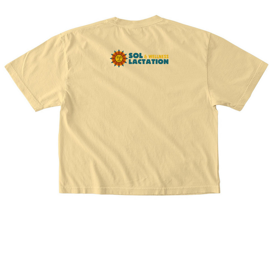 Sol Woman (Rust), a Butter Comfort Colors Boxy Tee (back-view)