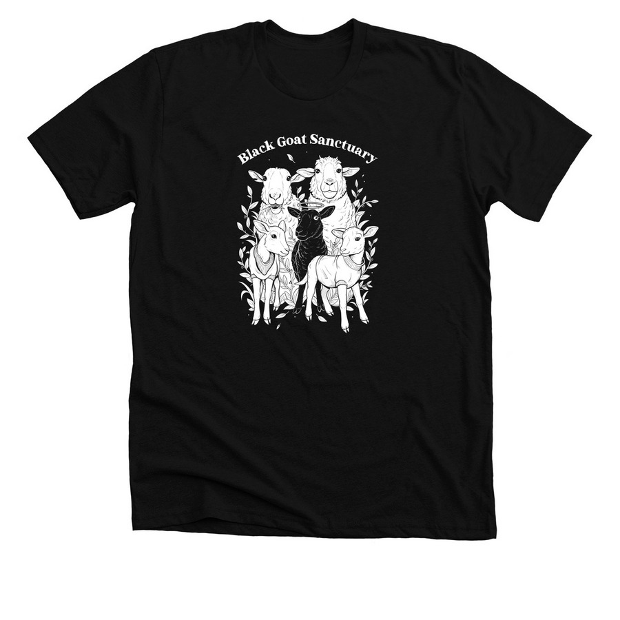Sheep Family (Light Print), a Solid Black Blend Premium Unisex Tee