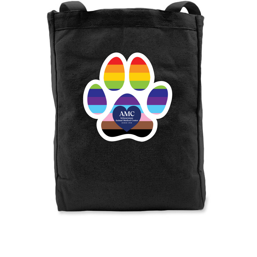 Celebrate Love, Wear Your Pride!, a Black Recycled Cotton Tote Bag
