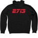 Classic Zip-up Gear with Number, a Black Zip Up Hoodie (back-view)