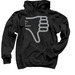 Not A Hugger, a Black Pullover Hoodie